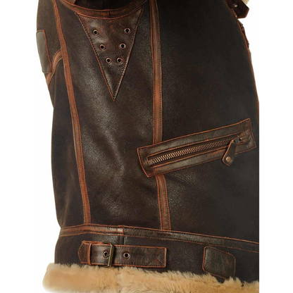 William - Chaqueta retro para hombres, gruesa y cálida