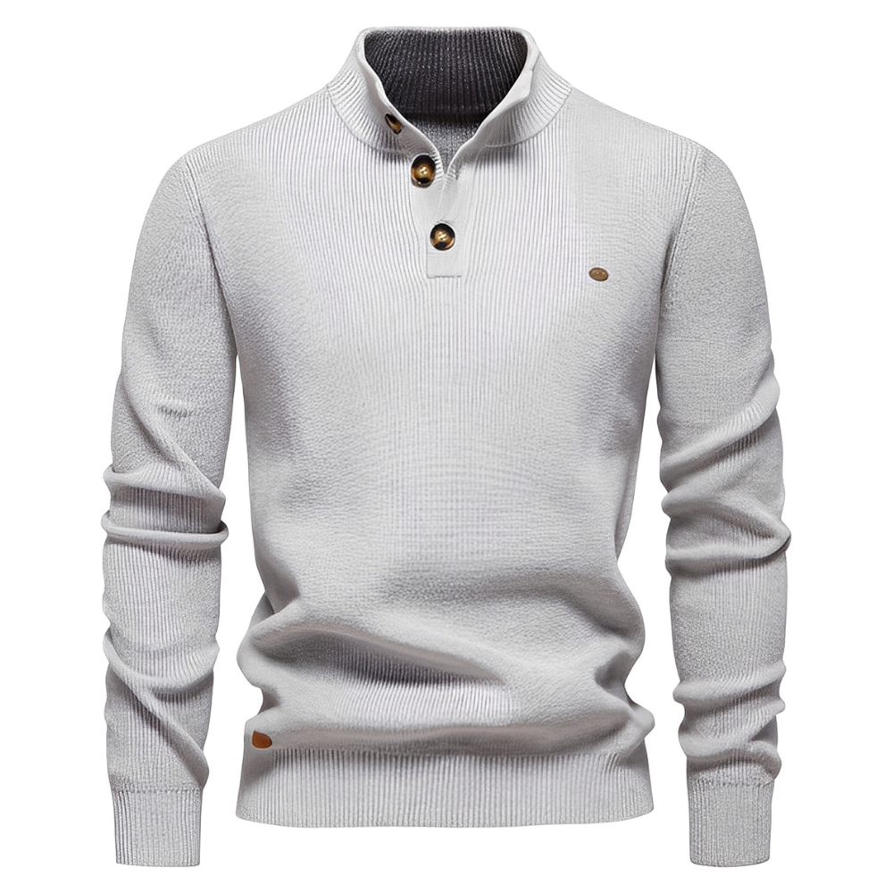 Brant - Suéter elegante con cremallera de un cuarto para hombres