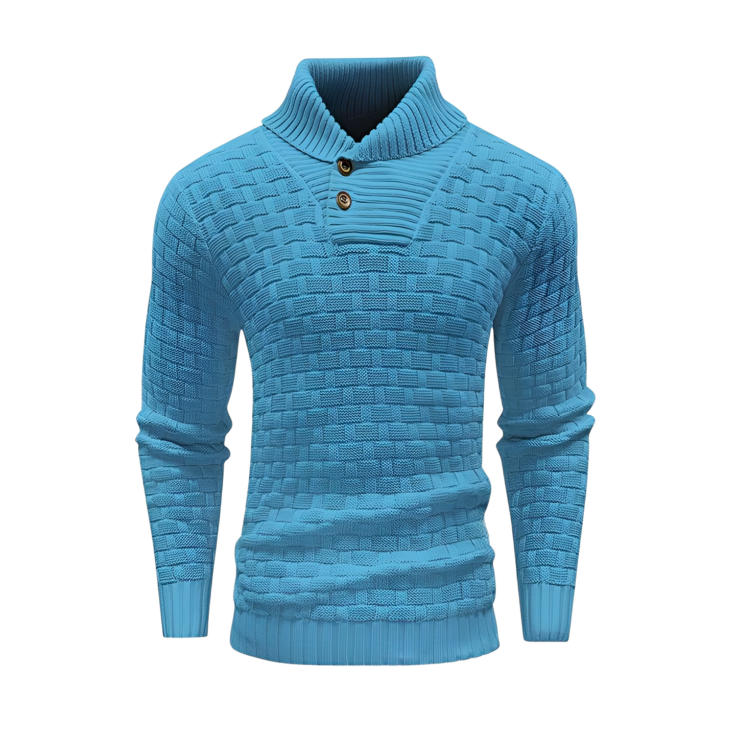 Branson - Suéter de cuello alto para hombres, estilo holgado