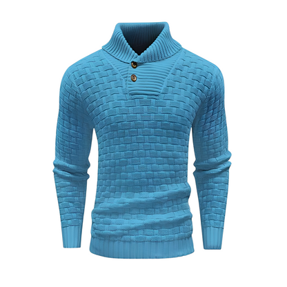 Branson - Suéter de cuello alto para hombres, estilo holgado