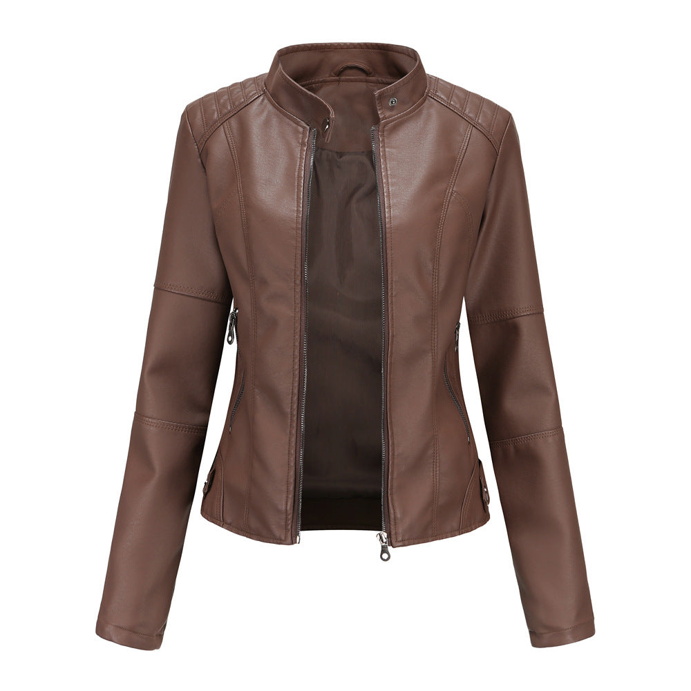 Martha - Chaqueta de cuero elegante y ajustada para mujeres