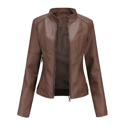 Martha - Chaqueta de cuero elegante y ajustada para mujeres