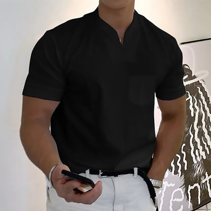 Jason - Camiseta de Fitness de Negocios para Hombres con Mangas Cortas
