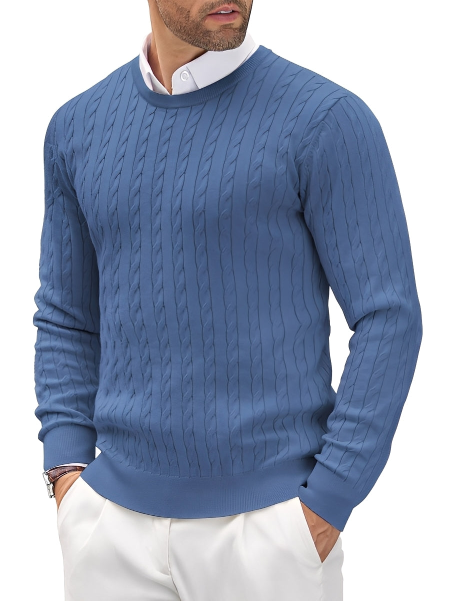 Romilly - Suéter casual, ajustado de punto para hombres