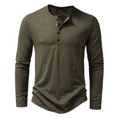 Randall - Camisa masculina de manga larga con botones para uso diario
