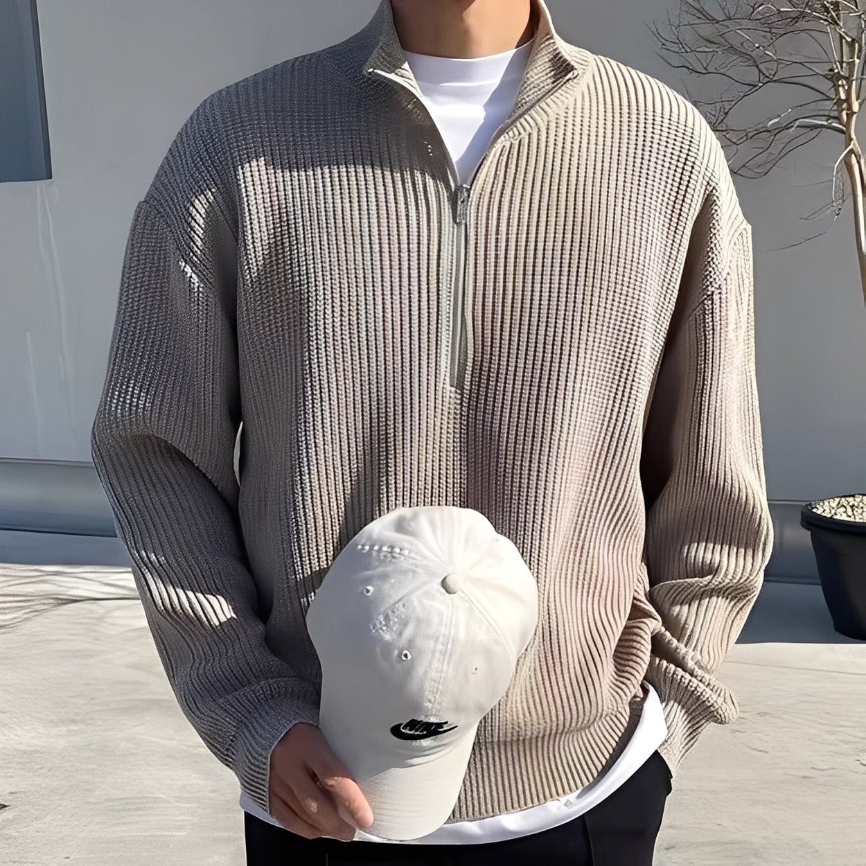 Jeffrey - Suéter elegante de tejido suelto para hombres