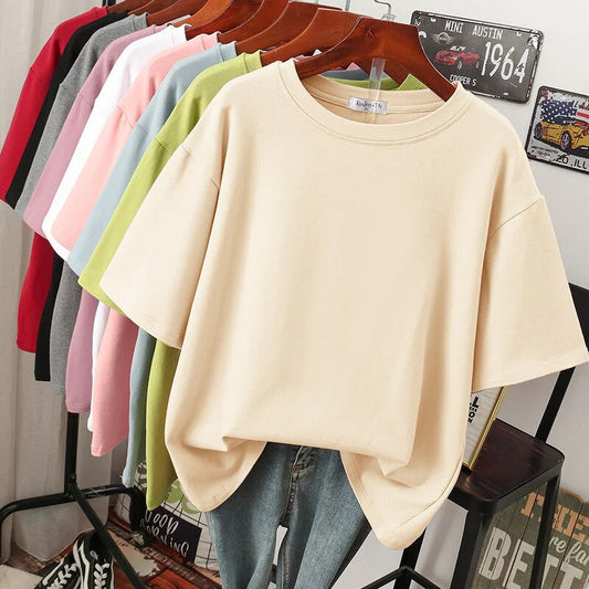 Arabella - Camiseta Ancha de Algodón para Mujer