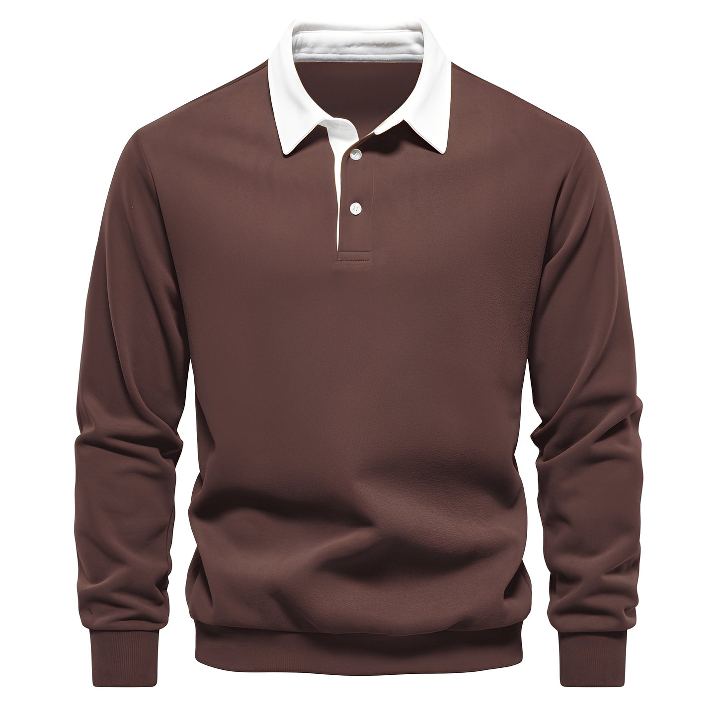 Shelton - Polo para Hombre de Manga Larga Casual