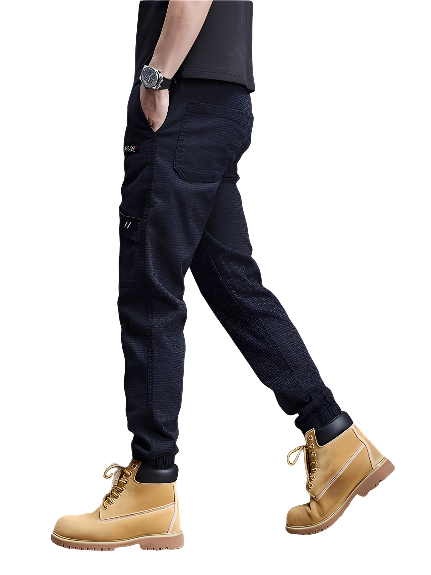 Alvin - Pantalones deportivos de estilo elegante con cordón para hombre