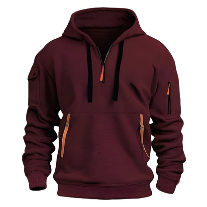 Burton - Sudadera holgada con media cremallera para hombres