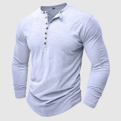 Ansel - Camisa de Algodón para Hombre, Casual con Botones