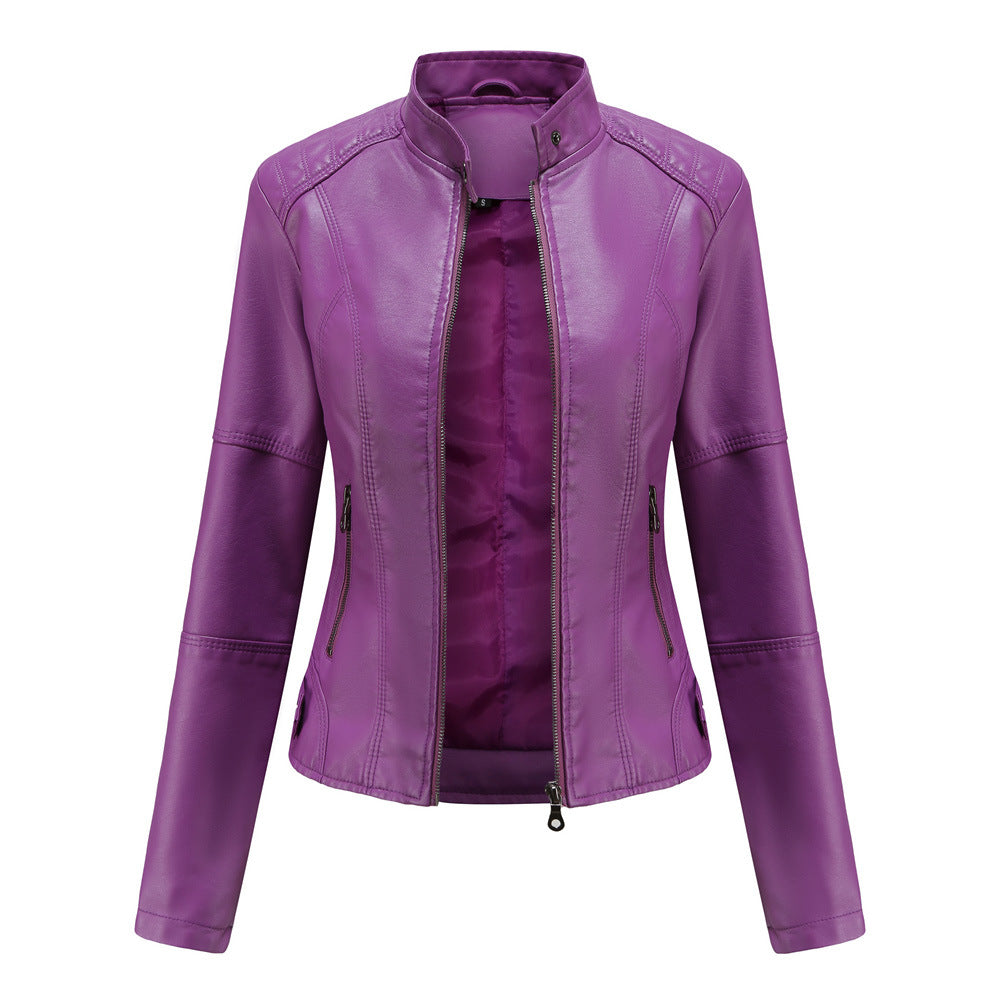 Martha - Chaqueta de cuero elegante y ajustada para mujeres