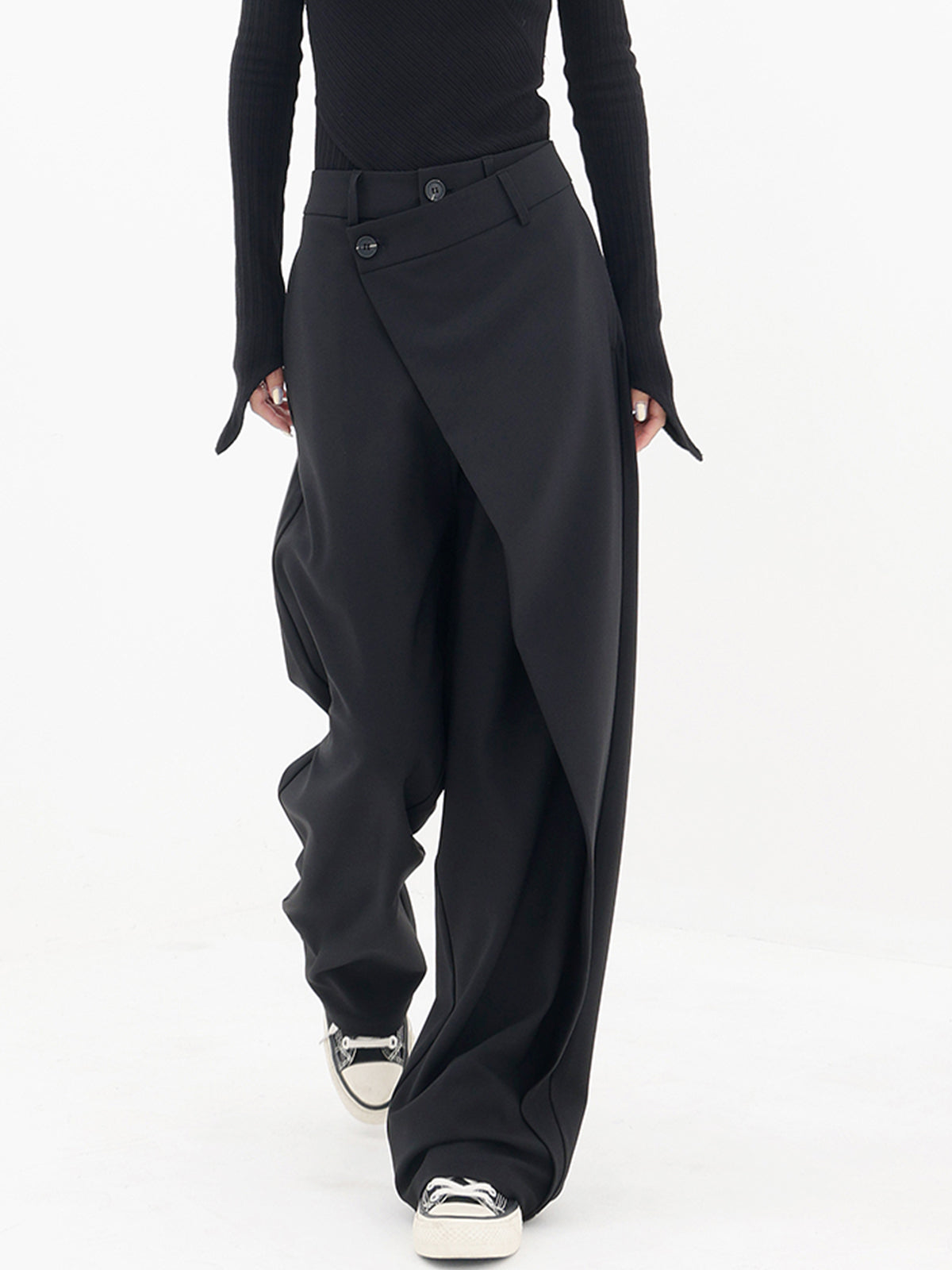 Thalia – Pantalones Anchos Asimétricos