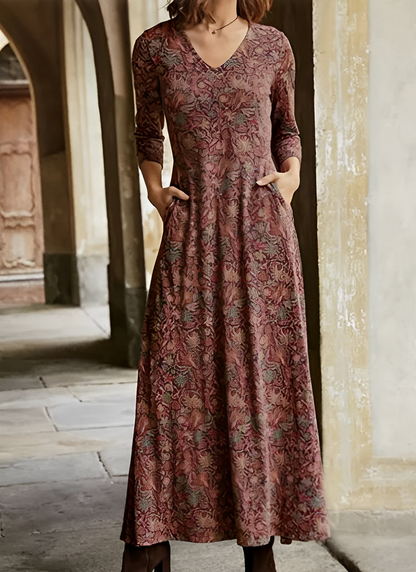 Adeline – Vestido Maxi Retro
