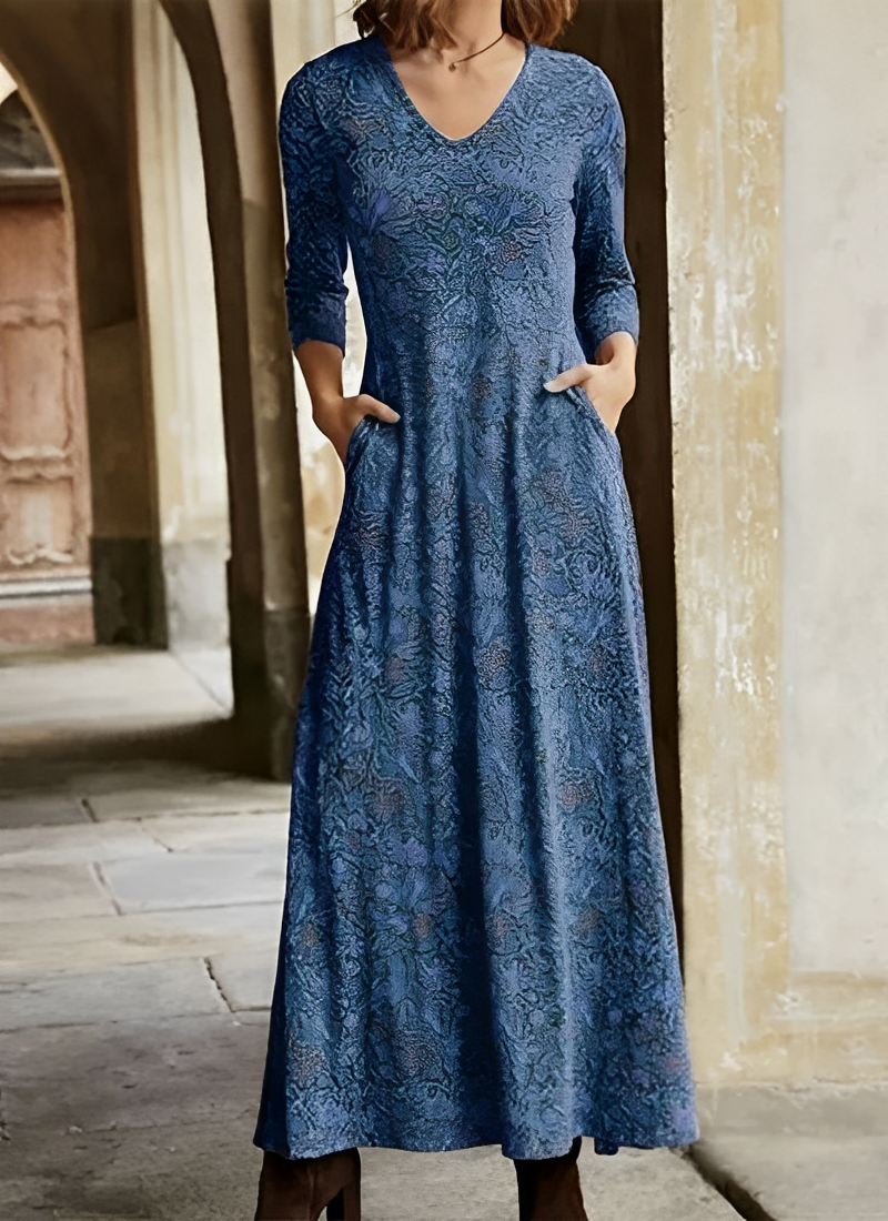 Adeline – Vestido Maxi Retro