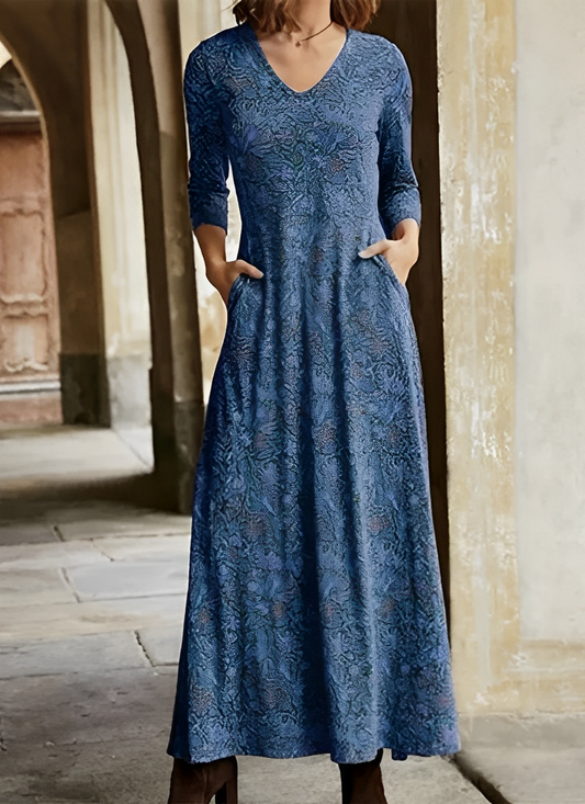 Adeline – Vestido Maxi Retro
