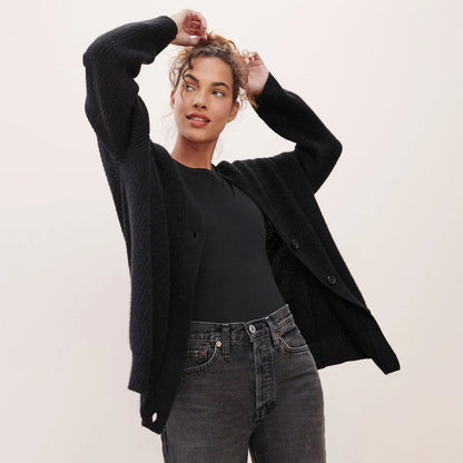 Leah – Cardigan de Cashmere Extra Largo