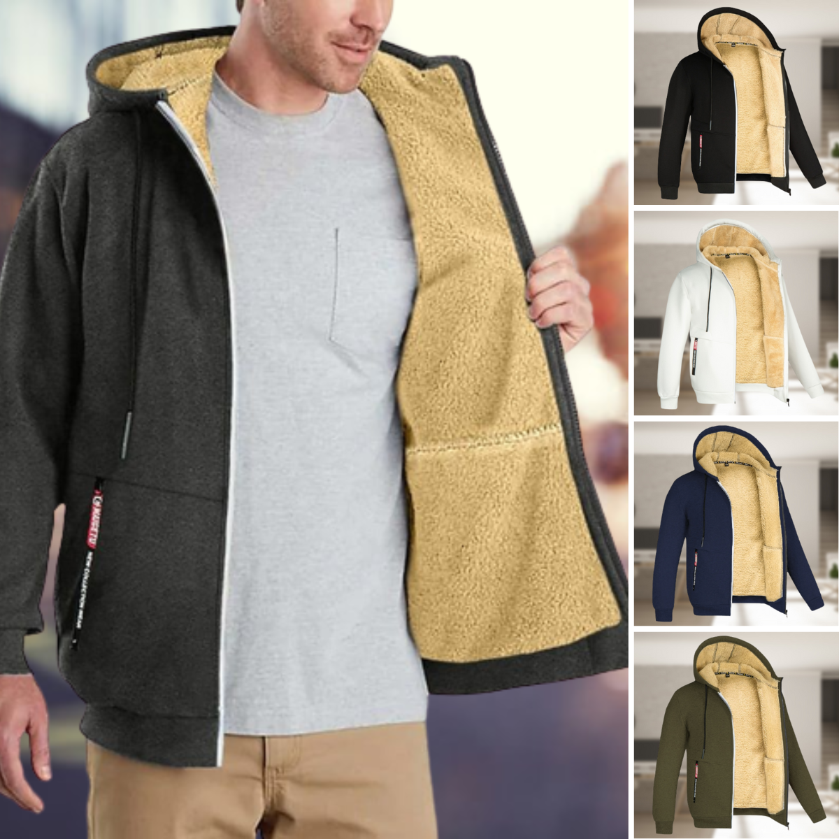 Andrew – Abrigo invernal con capucha y polar