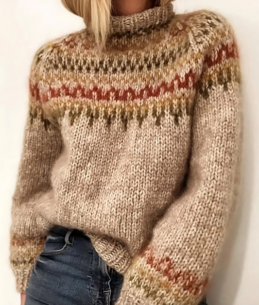 Oona – Jersey islandés con cuello alto