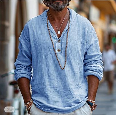 Rolando - Camisa de lino ligera para hombres