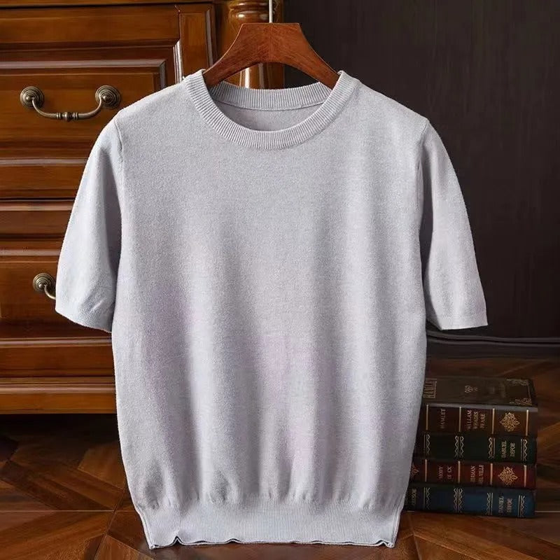 Lian – Camiseta de Manga Corta de Tejido para Hombres