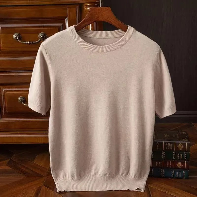 Lian – Camiseta de Manga Corta de Tejido para Hombres