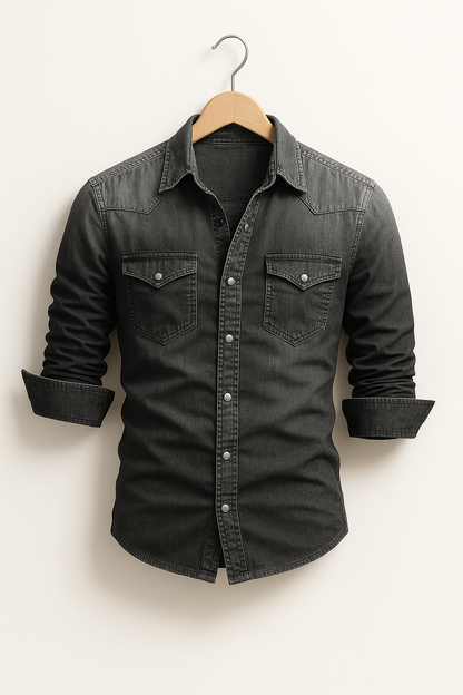 Maxime - Camisa holgada de mezclilla para hombres