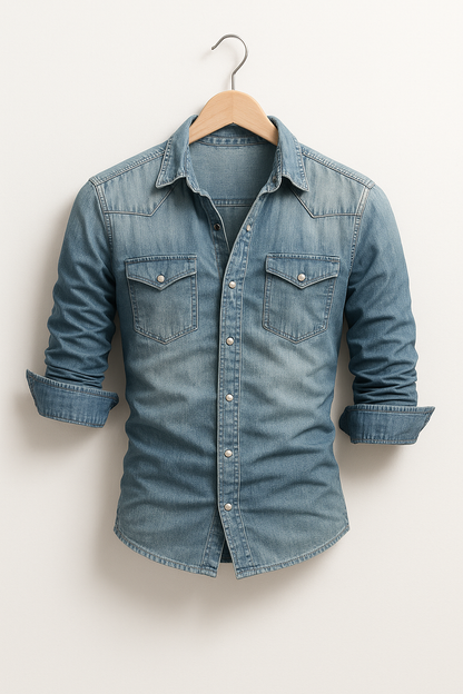 Maxime - Camisa holgada de mezclilla para hombres