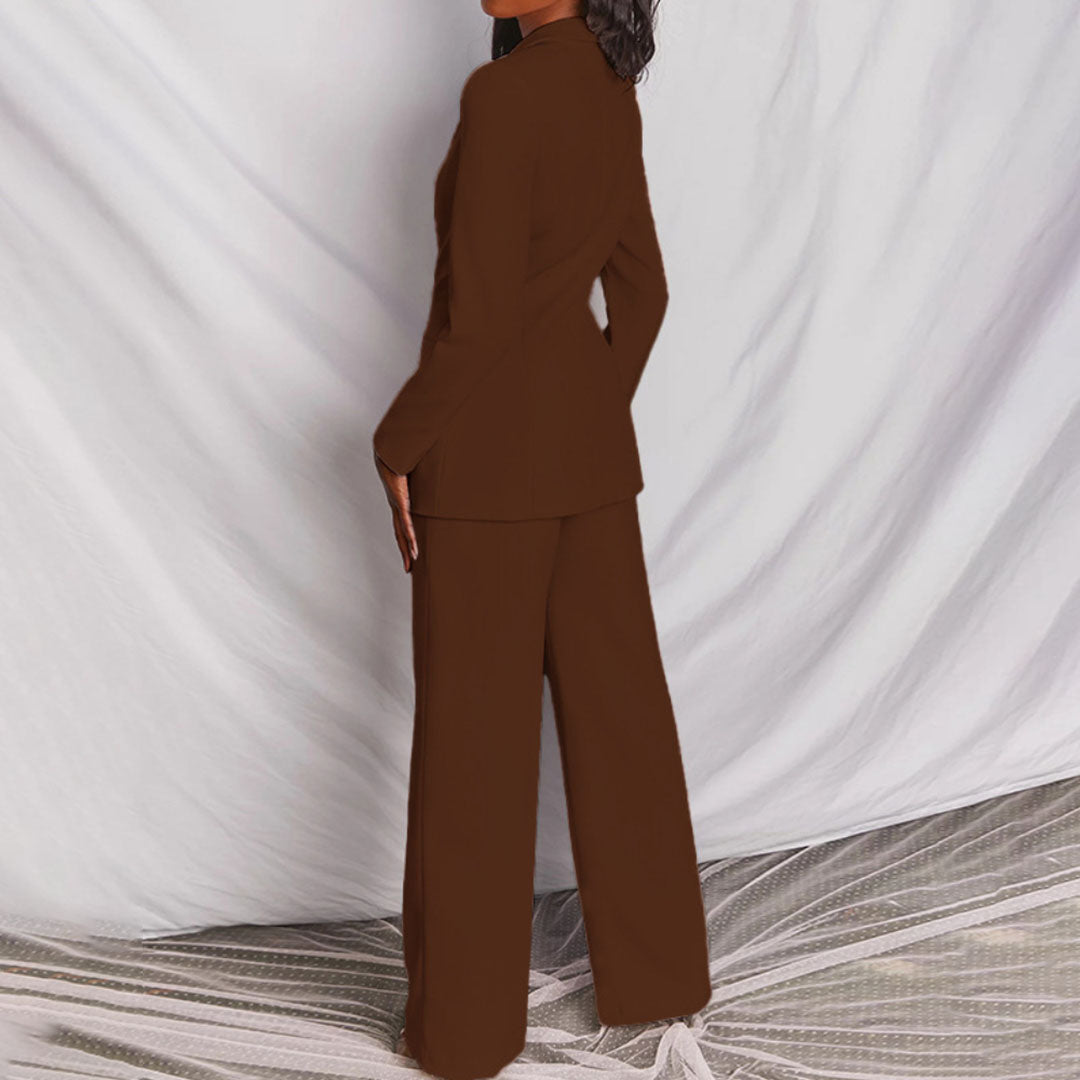 Celeste – Elegante Blazer y Conjunto de Pantalones