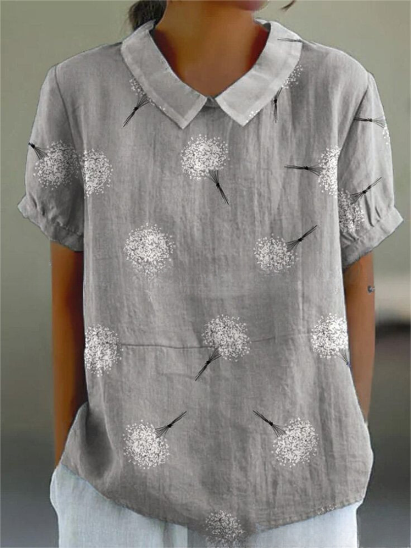 Helena – Blusa Vintage de Flores para Mujer