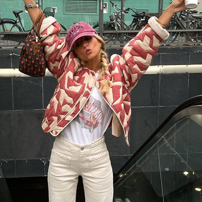 Elena – Chaqueta Acolchada Floral