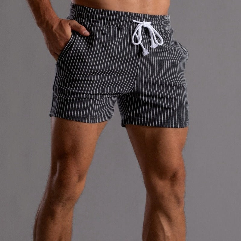 Alex – Elegantes y Cómodos Pantalones Cortos a Rayas para Hombres