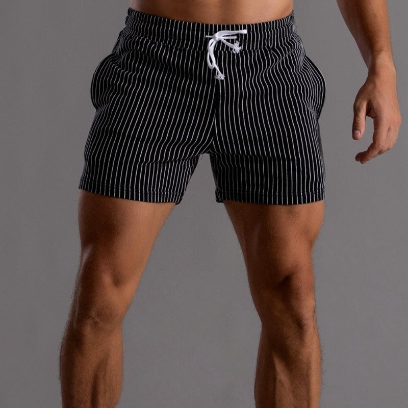 Alex – Elegantes y Cómodos Pantalones Cortos a Rayas para Hombres