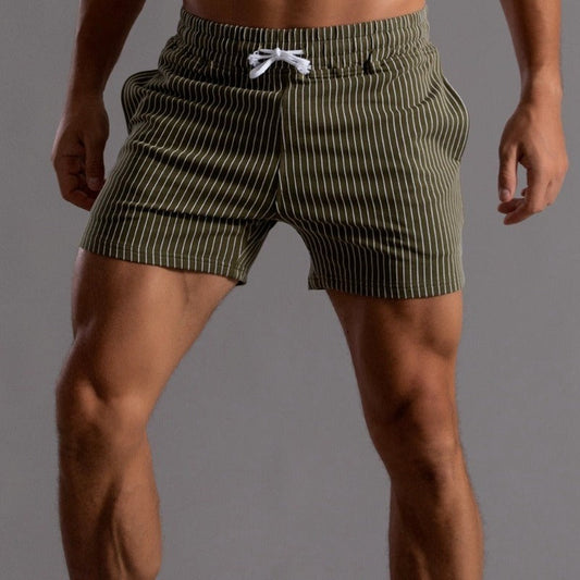 Alex – Elegantes y Cómodos Pantalones Cortos a Rayas para Hombres