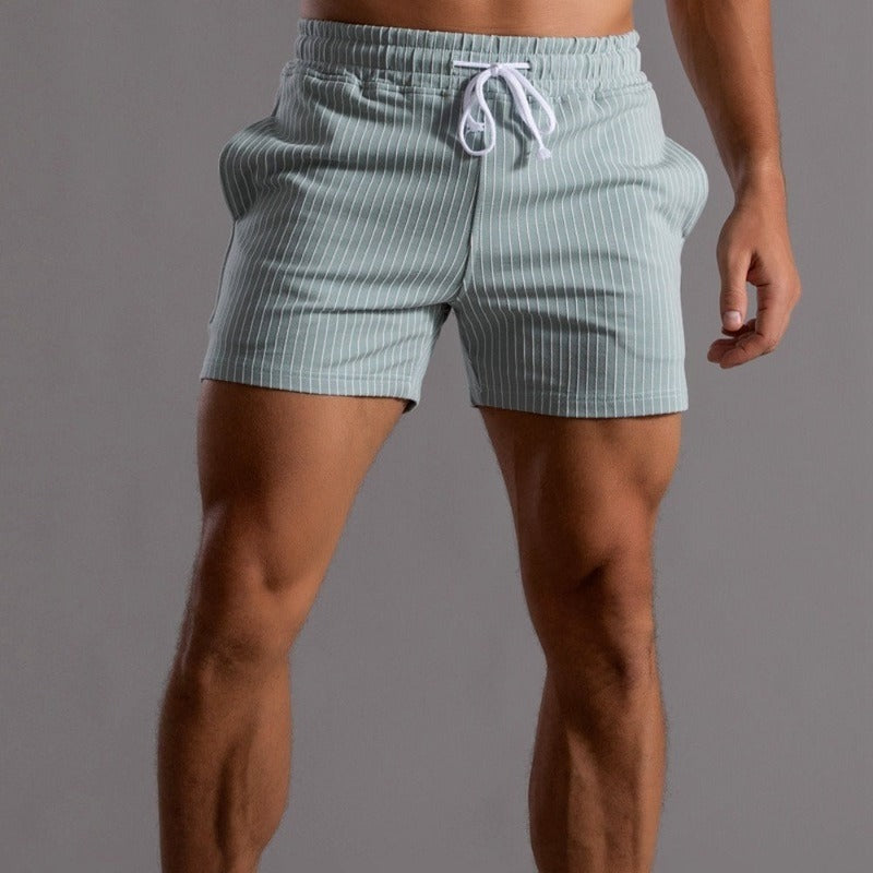 Alex – Elegantes y Cómodos Pantalones Cortos a Rayas para Hombres