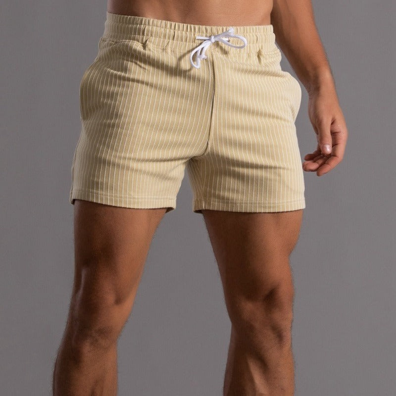 Alex – Elegantes y Cómodos Pantalones Cortos a Rayas para Hombres