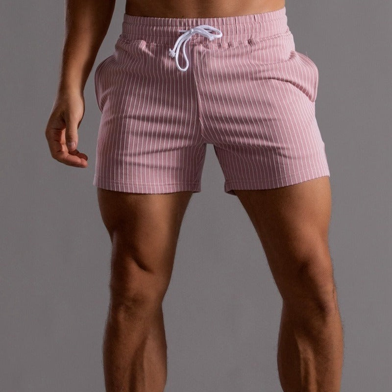 Alex – Elegantes y Cómodos Pantalones Cortos a Rayas para Hombres