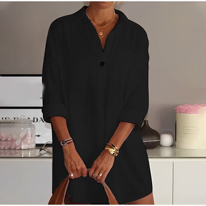 Caterina – Camisa Holgada de Manga Corta