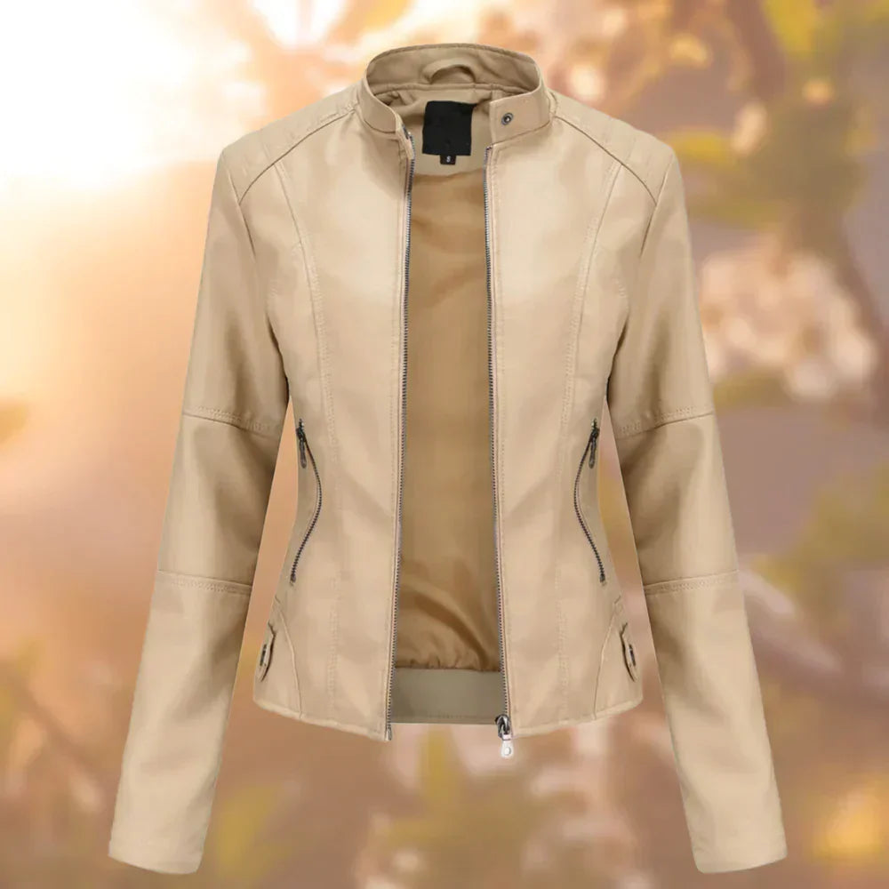 Hallec – Chaqueta de Cuero para Mujer