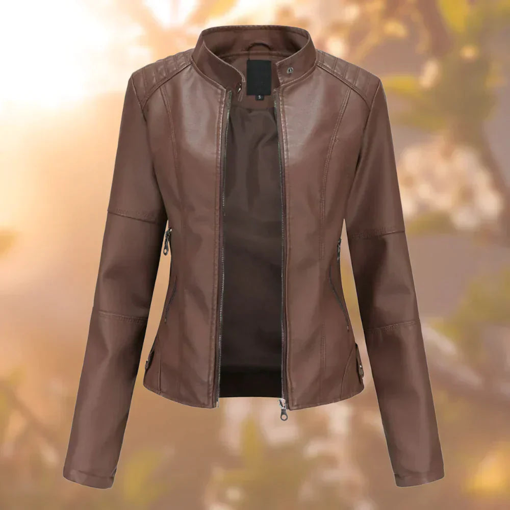 Hallec – Chaqueta de Cuero para Mujer