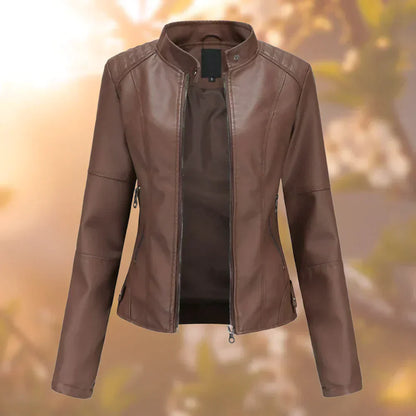 Hallec – Chaqueta de Cuero para Mujer