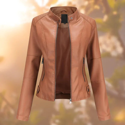 Hallec – Chaqueta de Cuero para Mujer