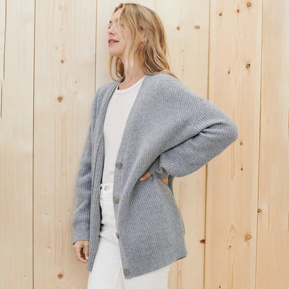 Leah – Cardigan de Cashmere Extra Largo