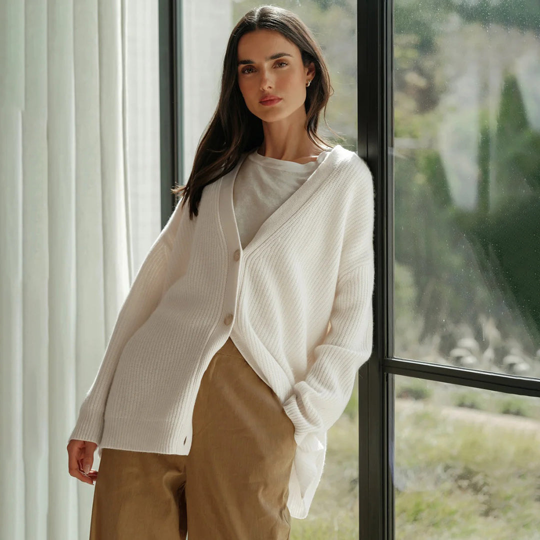 Leah – Cardigan de Cashmere Extra Largo