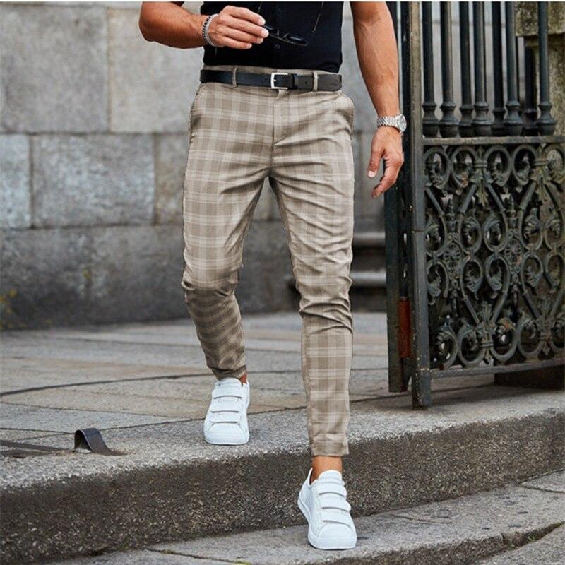 Felix – Pantalones chinos modernos con cuadros para hombres