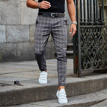 Felix – Pantalones chinos modernos con cuadros para hombres