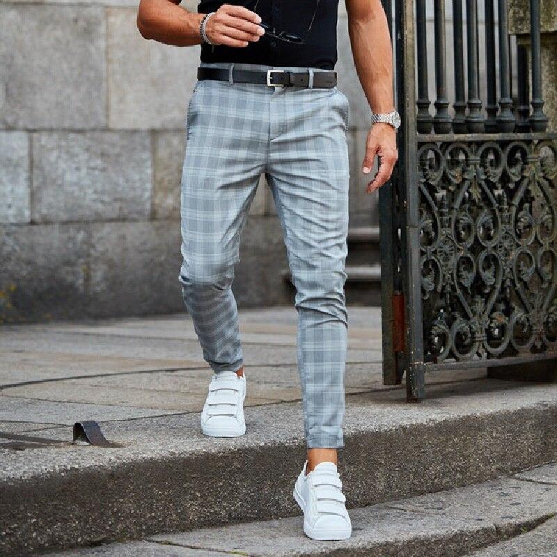 Felix – Pantalones chinos modernos con cuadros para hombres