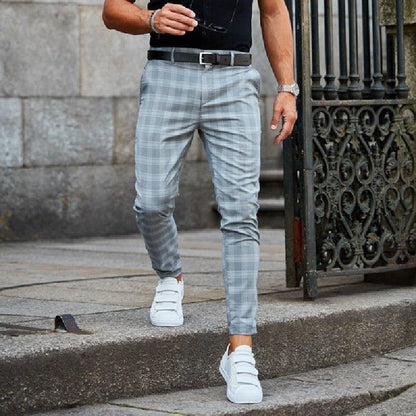 Felix – Pantalones chinos modernos con cuadros para hombres