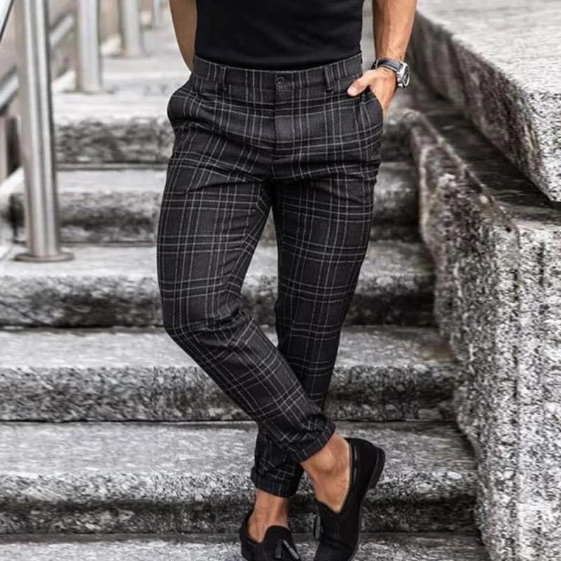 Felix – Pantalones chinos modernos con cuadros para hombres
