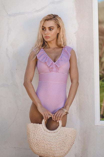 Lucia – Bañador a rayas que realza la figura